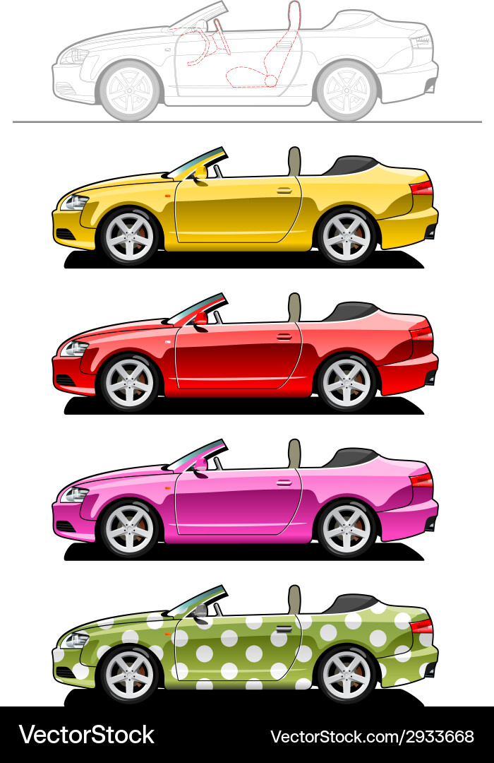 Mini Convertible Vector Convertible Royalty Free Vector Image - VectorStock