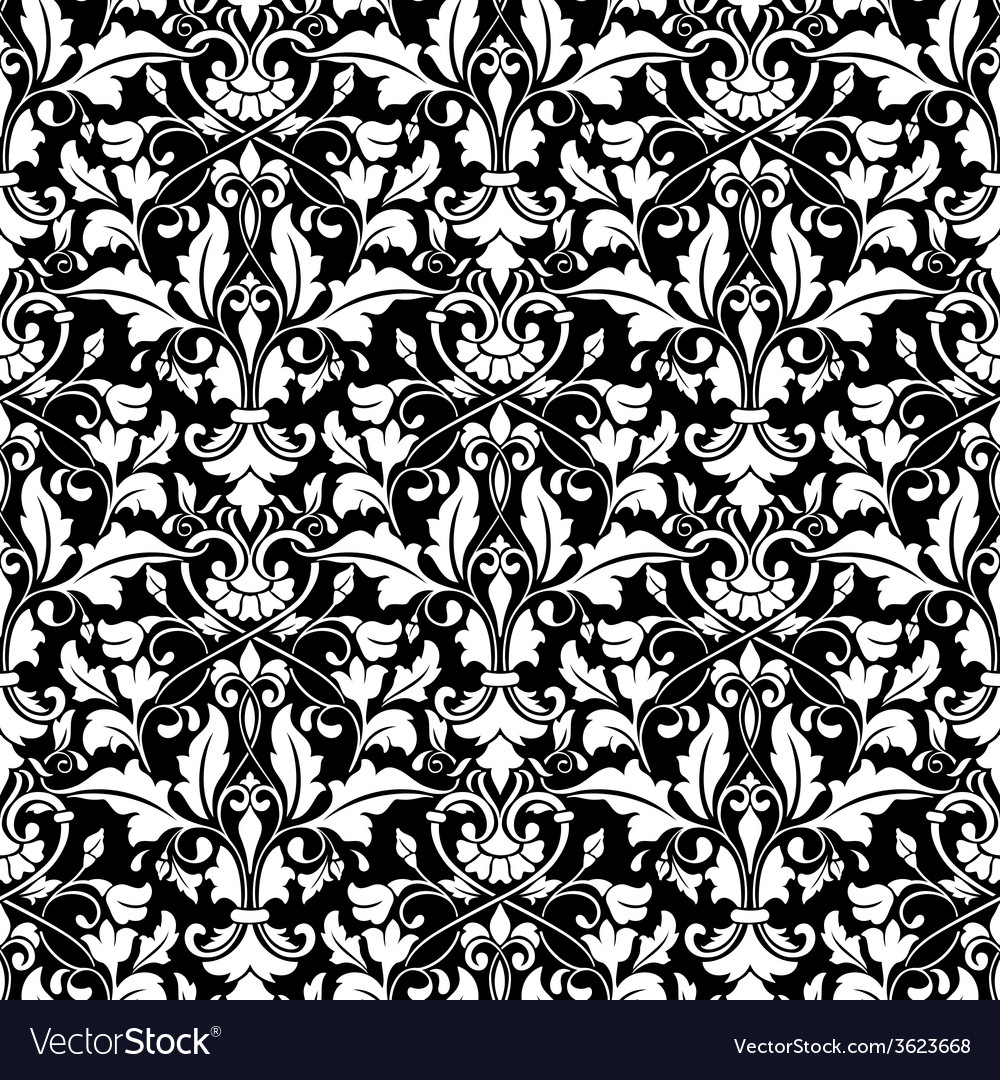 Damask seamless pattern background elegant luxury Vector Image