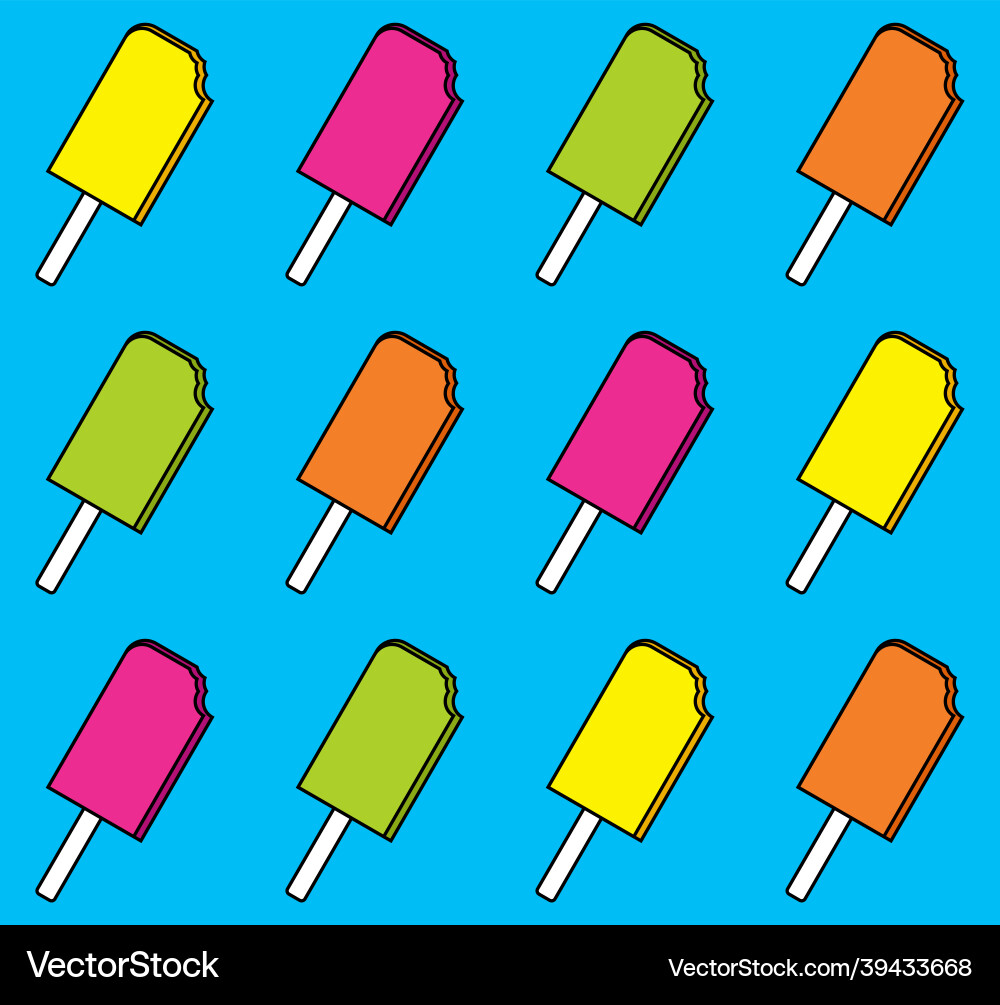 Ice cream seamless pattern Royalty Free Vector Image