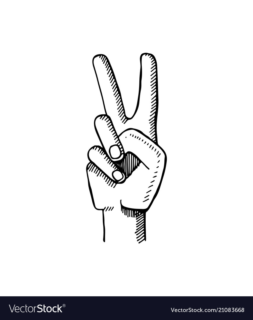 peace-sign-made-by-two-fingers-royalty-free-vector-image