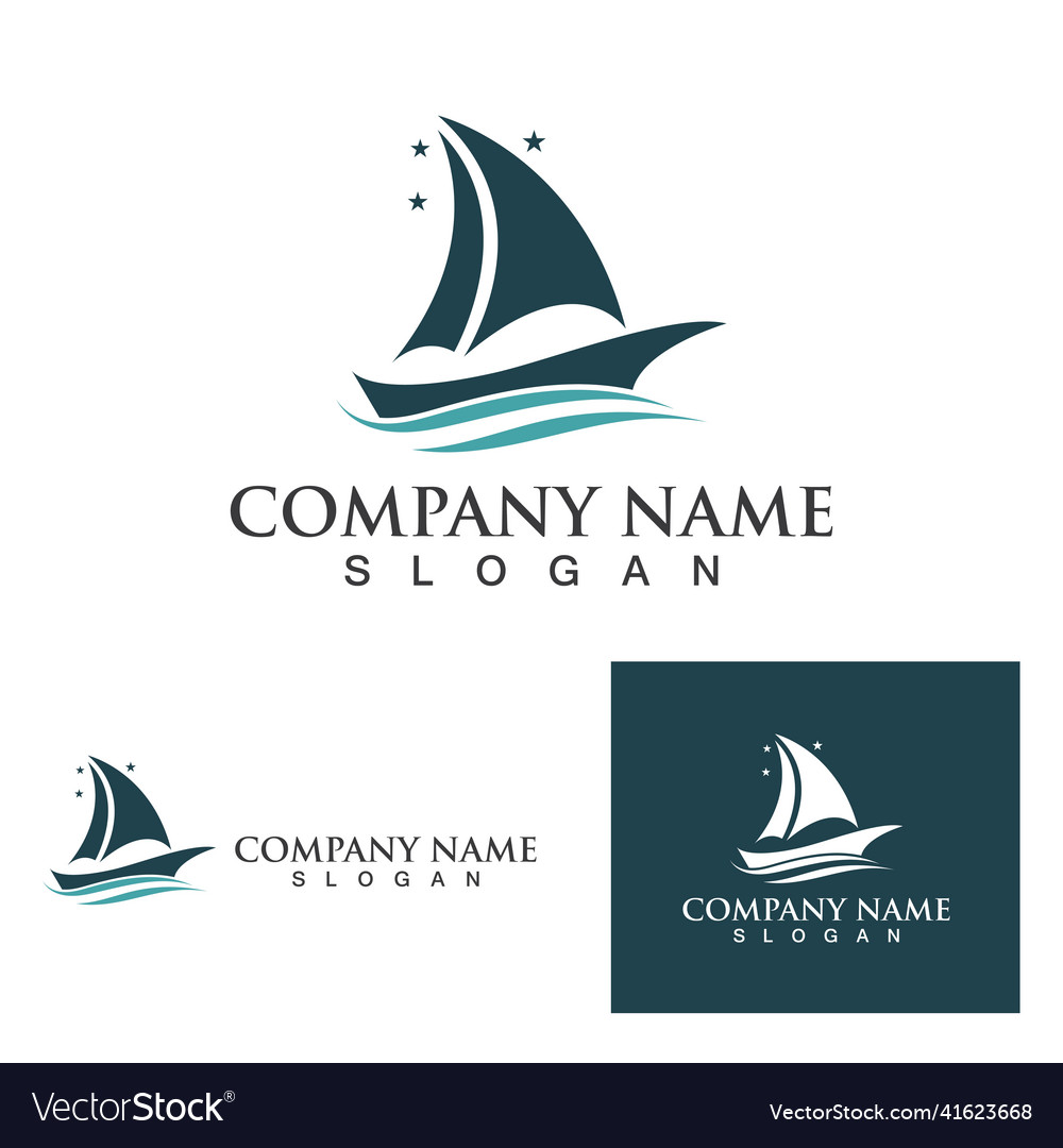 Silhouette of dhow logo design traditional Vector Image