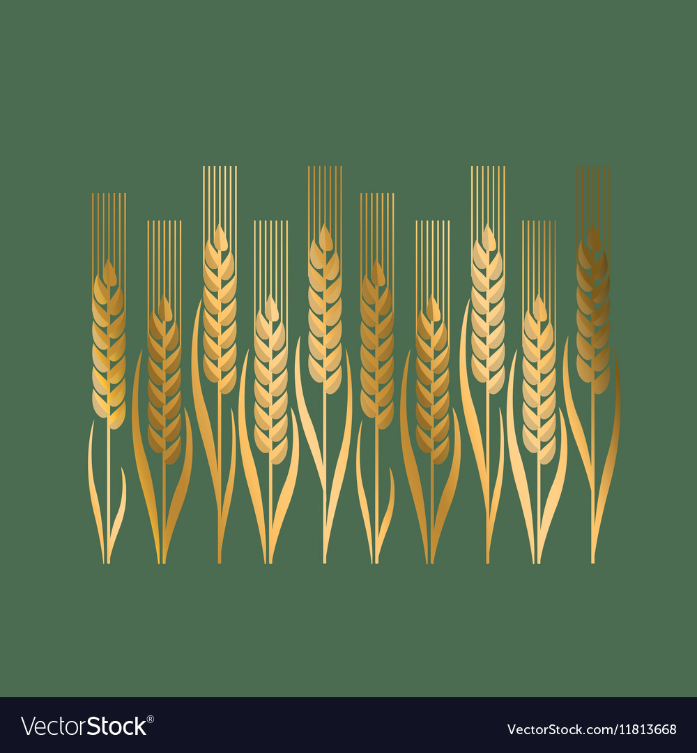 Wheat in art nouveau style