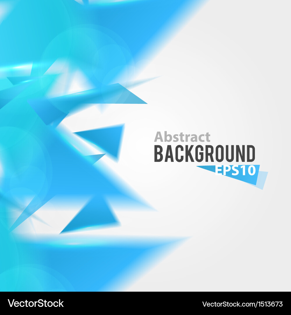 Abstract blue triangle background Royalty Free Vector Image