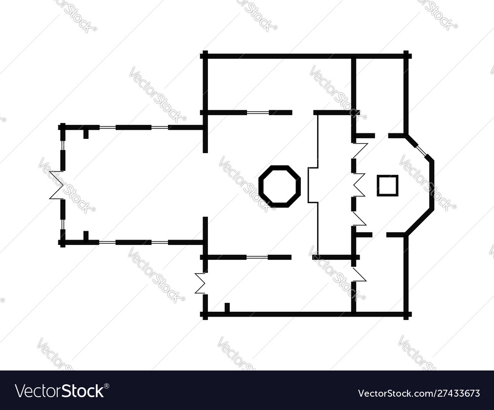 Architectural plan christian orthodox church Vector Image