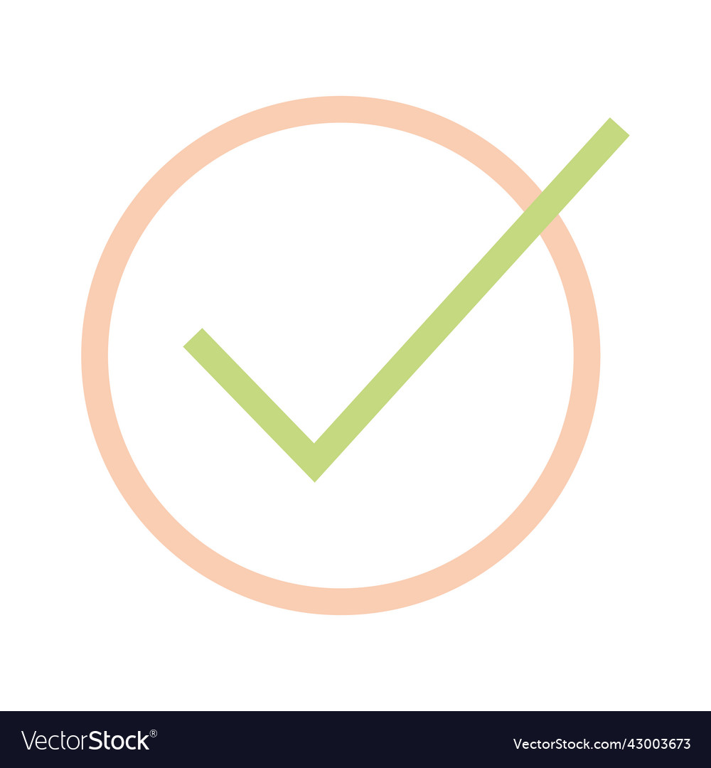 Check mark symbol Royalty Free Vector Image - VectorStock