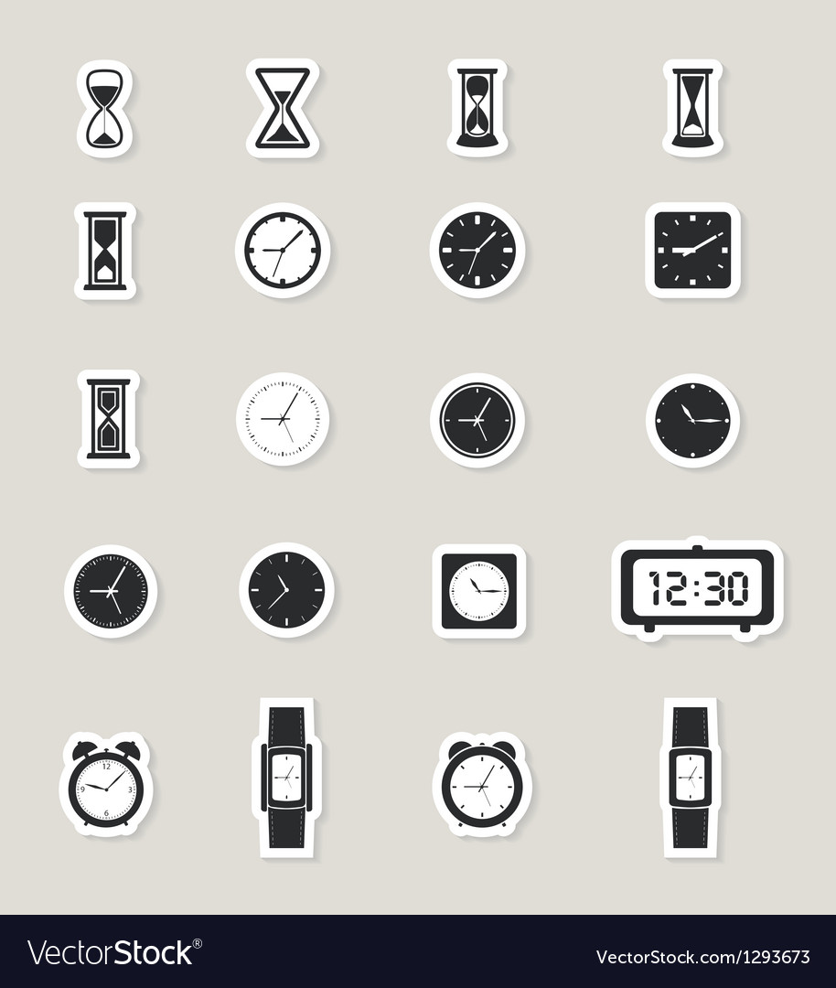 Clock web icons set Royalty Free Vector Image - VectorStock