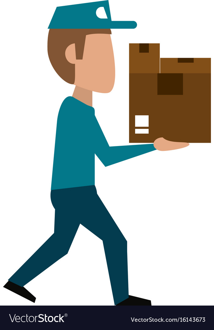 Mailman with package icon image