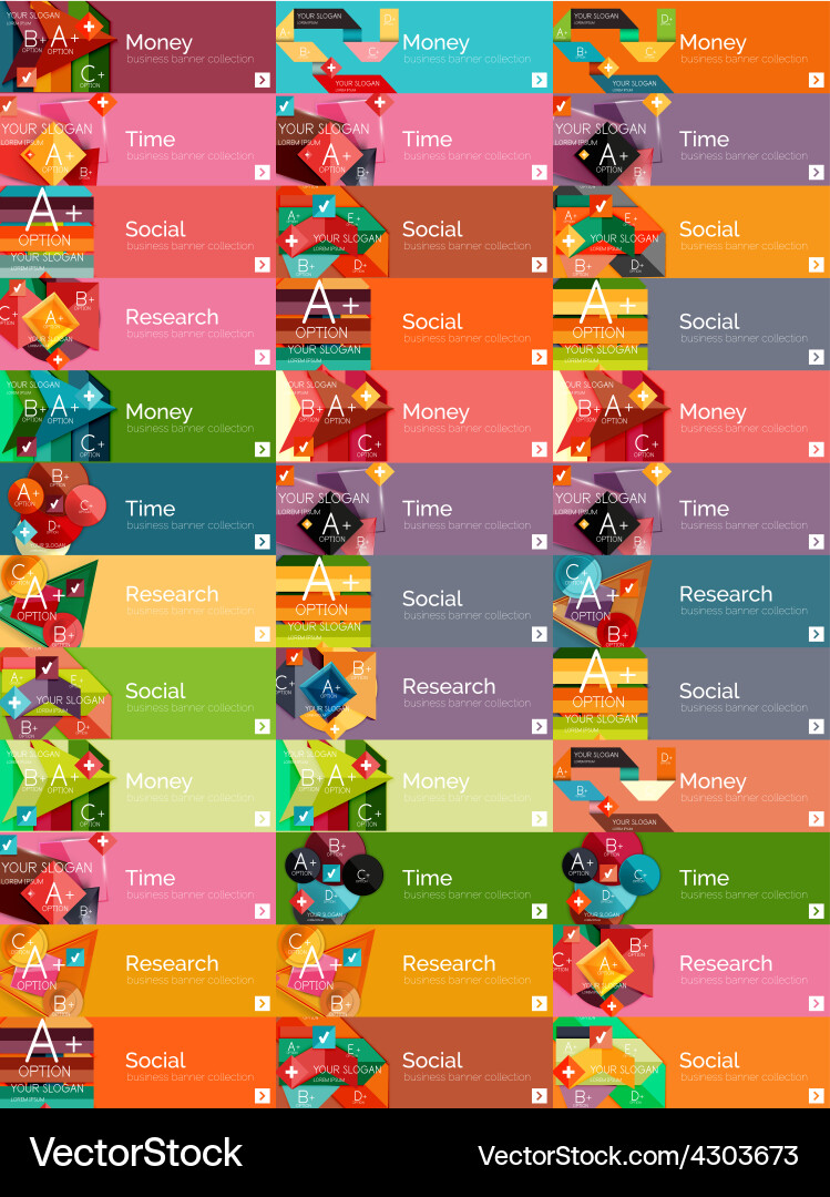 Mega Collection Of Flat Design Infographic Banners