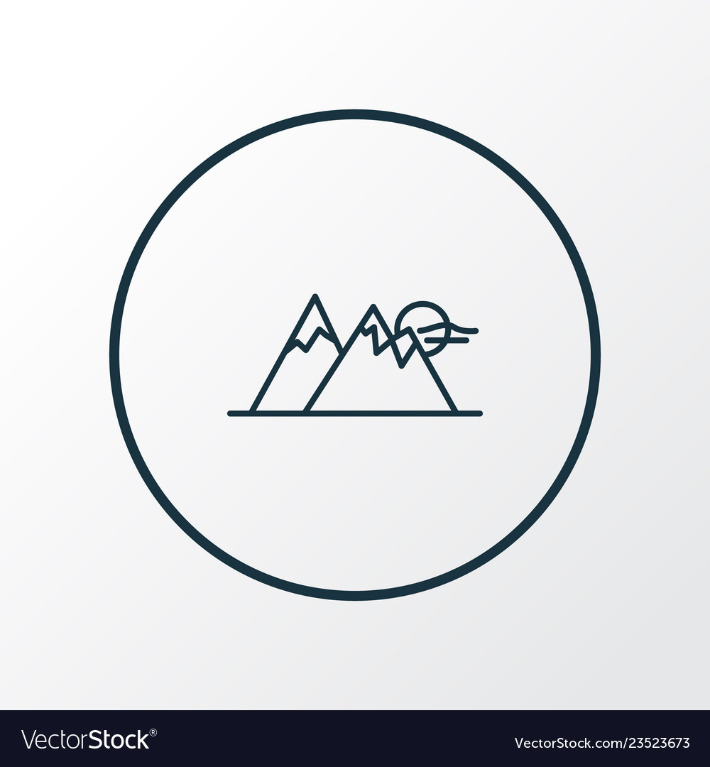 Mountain icon line symbol premium quality