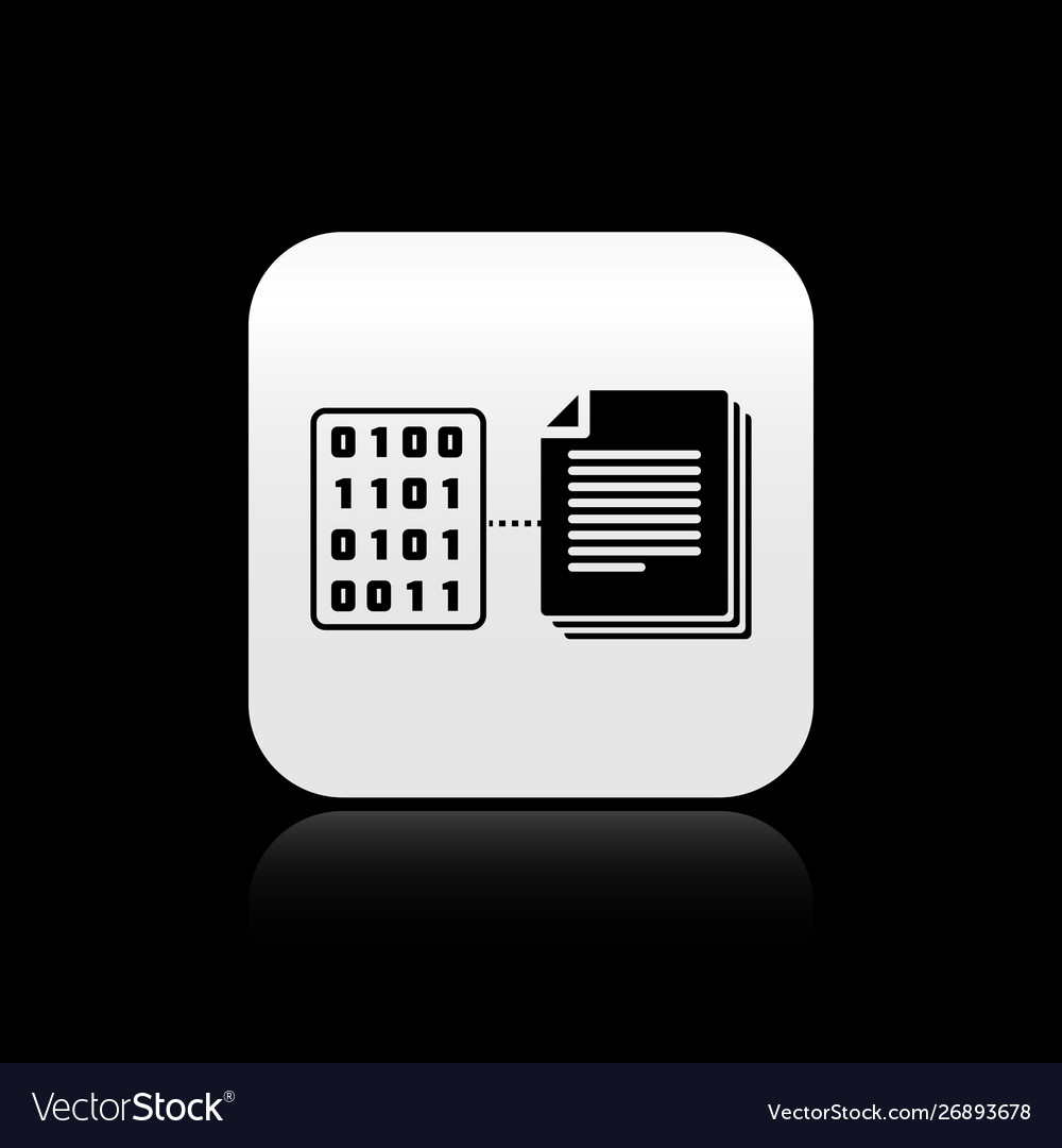 Black smart contract icon isolated on