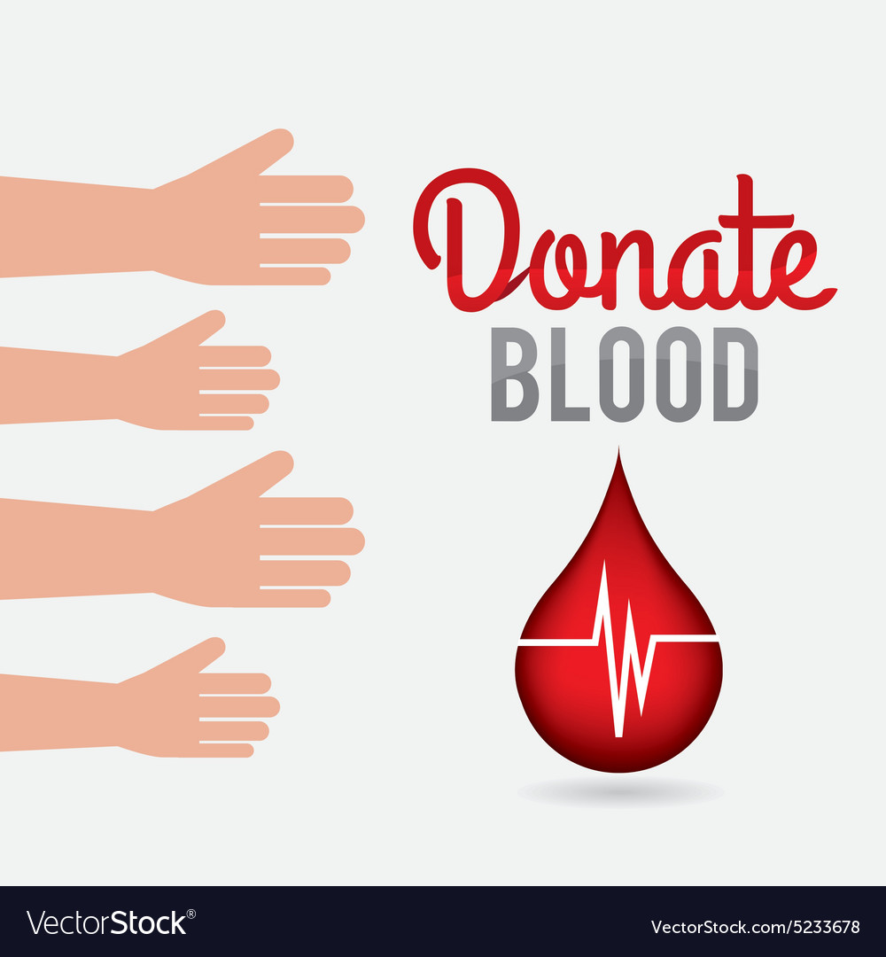 Blood donation design Royalty Free Vector Image