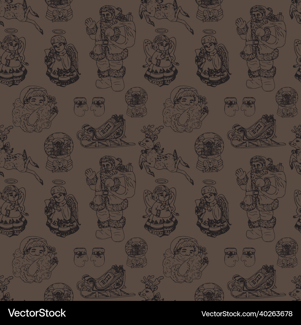 Christmas seamless pattern background Royalty Free Vector