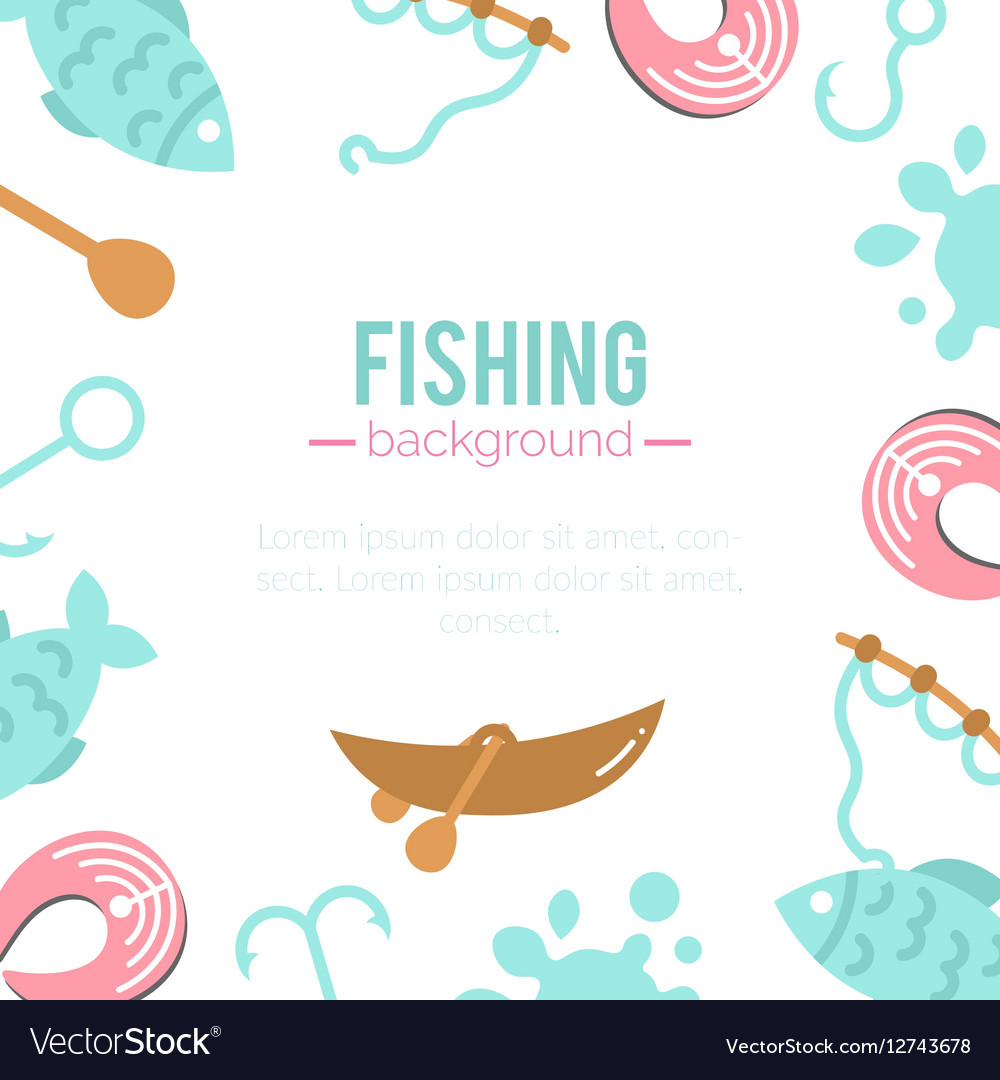 Fishing background paddles Royalty Free Vector Image