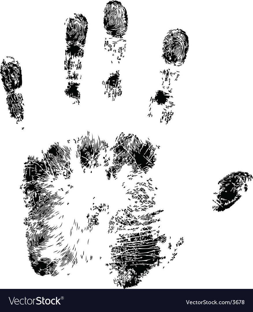 Hand print Royalty Free Vector Image - VectorStock