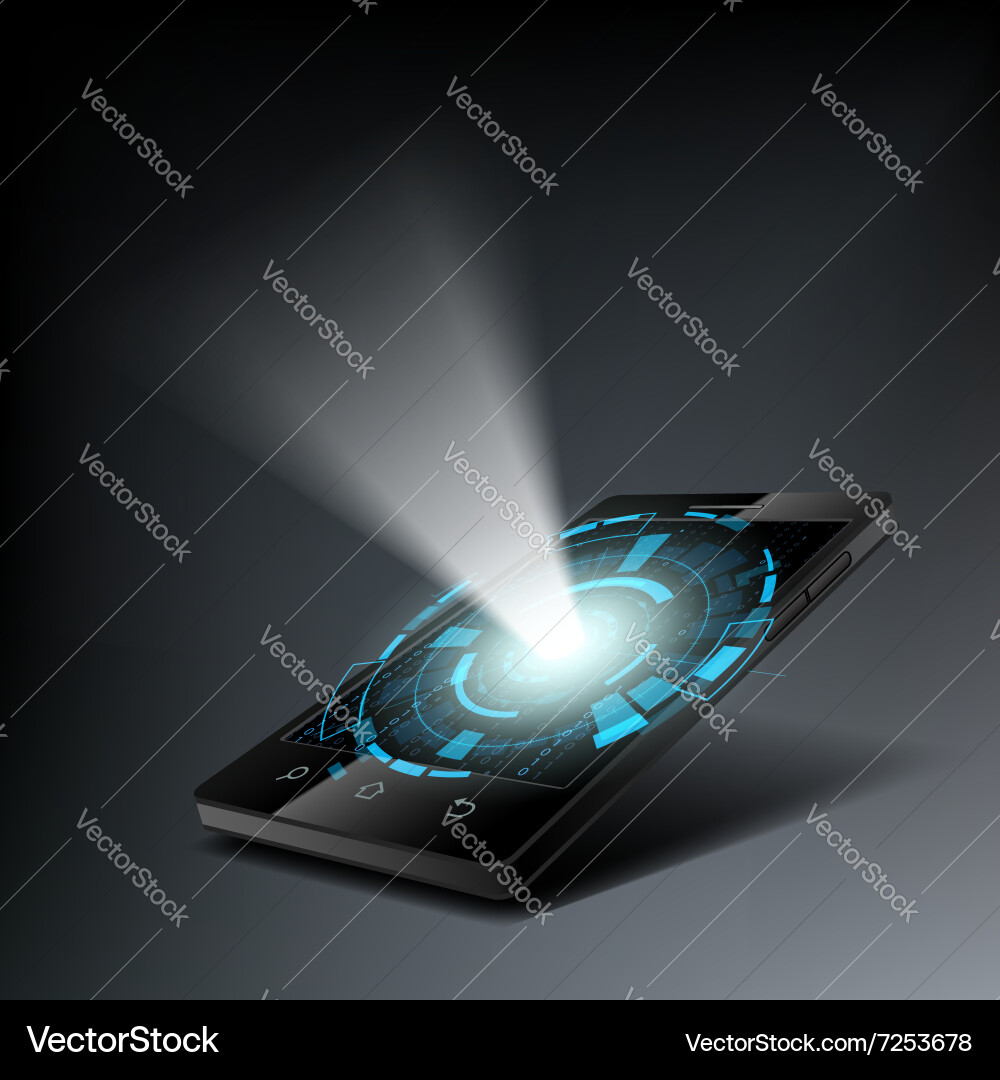 Hud interface on the smartphone screen Royalty Free Vector