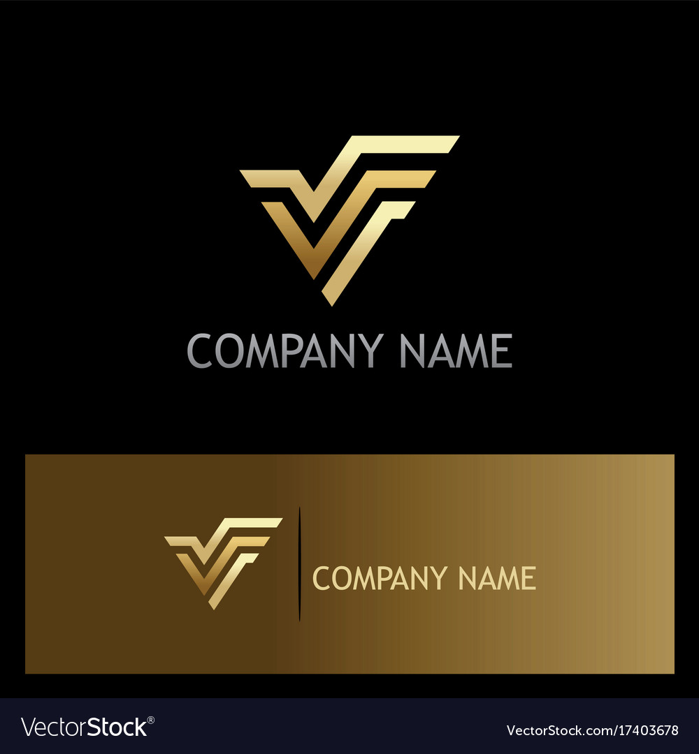 Letter v gold logo Royalty Free Vector Image - VectorStock