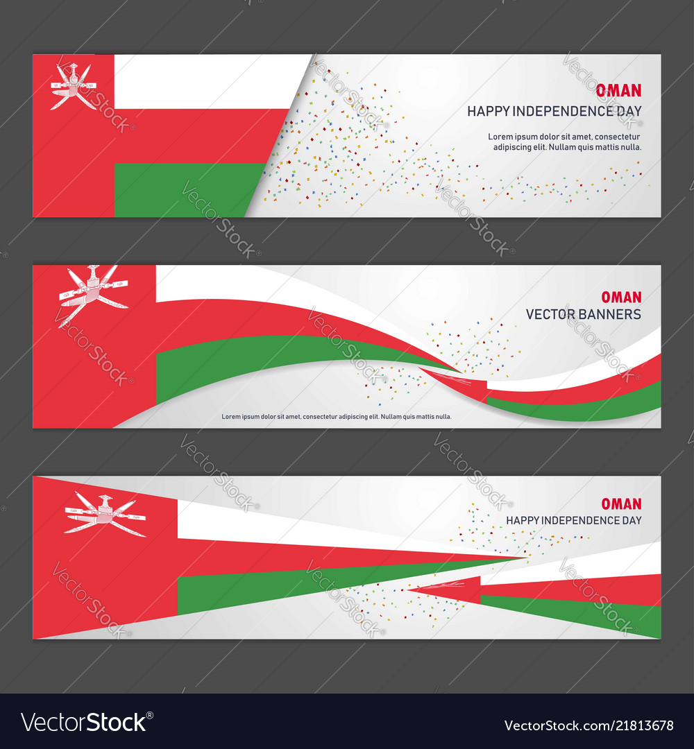 Oman independence day abstract background design Vector Image