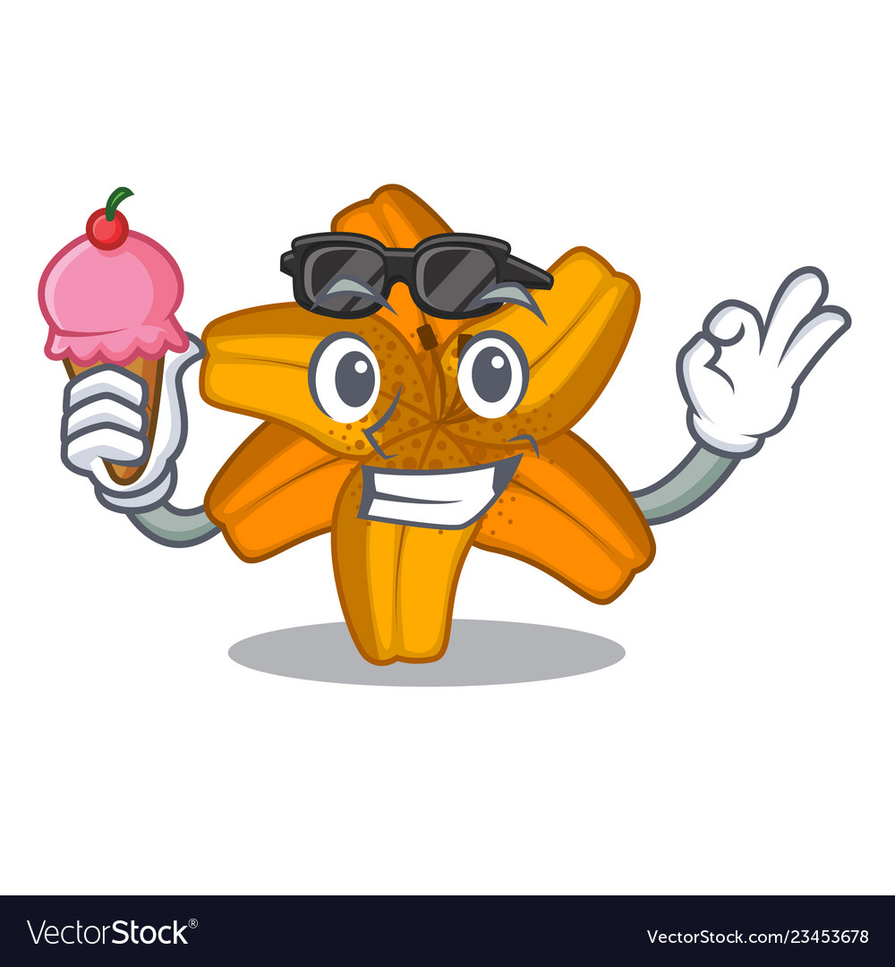 With ice cream tiger lily flowers in pot Vector Image