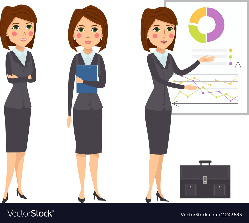 Business woman silhouette Royalty Free Vector Image