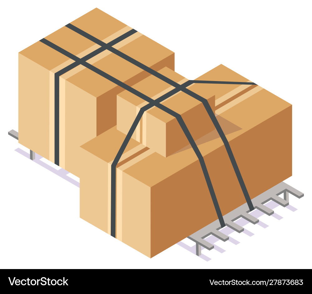 Cardboard boxes carton container image Royalty Free Vector