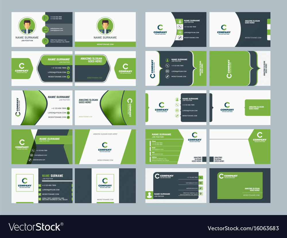 double sided business card templates stationery vector image