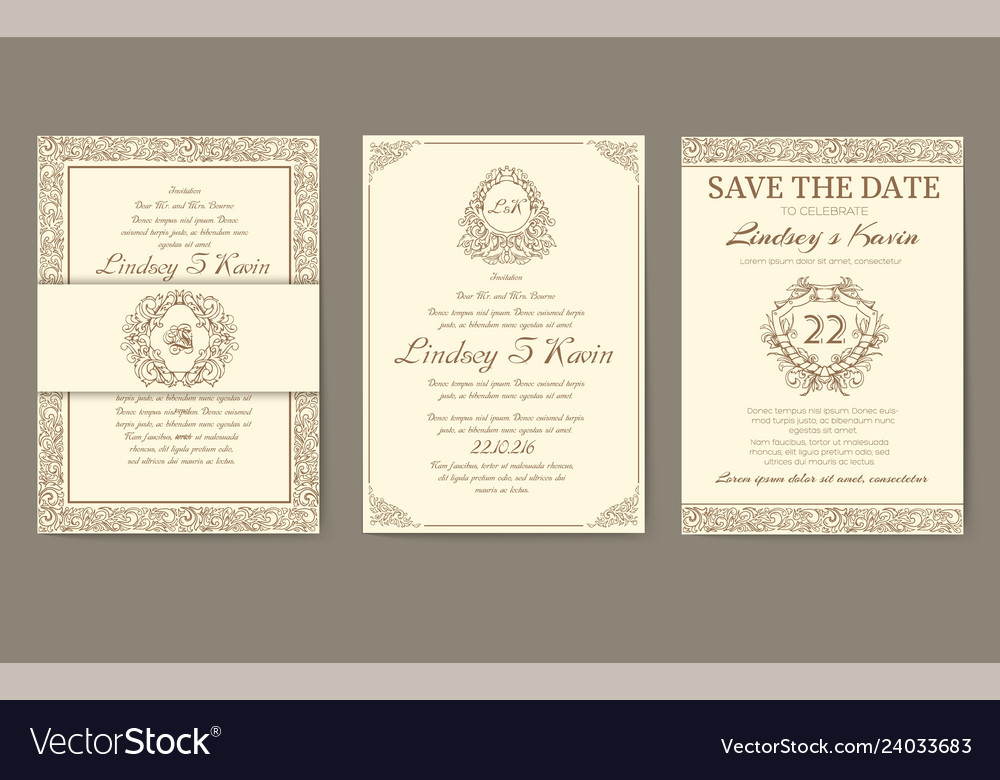 Set of flags with classic strict ornaments vector image Set of flags with classic strict ornaments