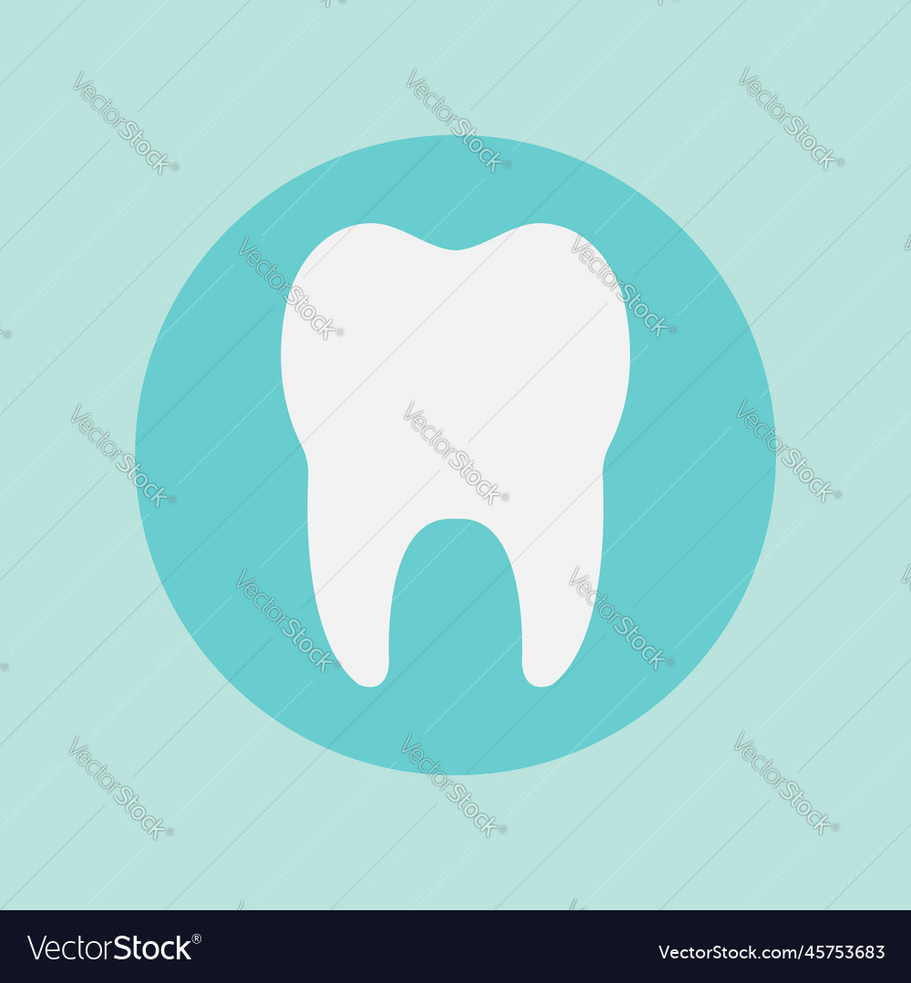 Tooth icon flat