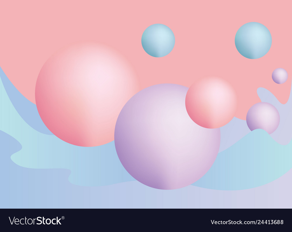 3d figures realistic primitives composition Vector Image
