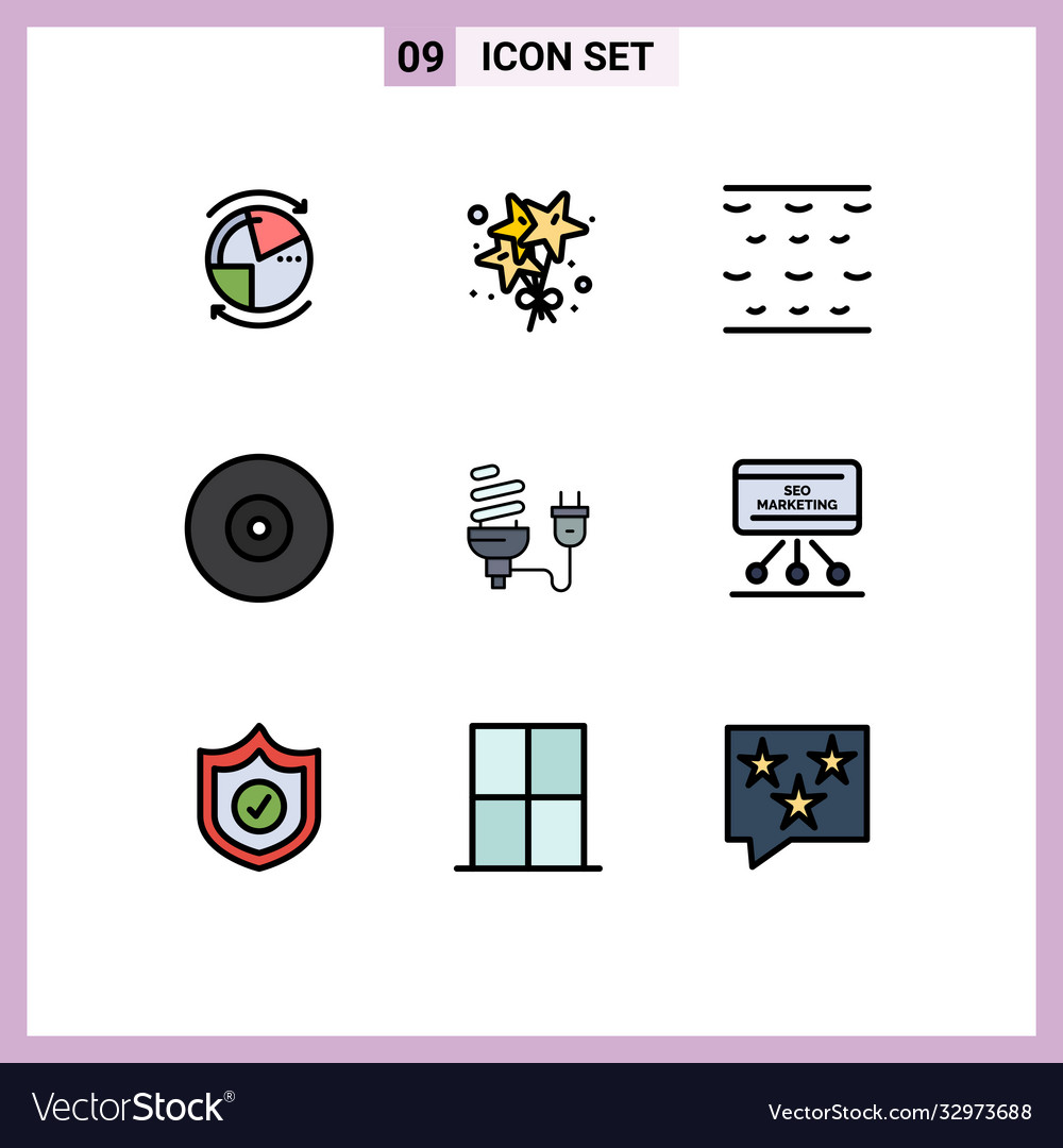 9 Creative Icons Modern Signs And Symbols Of Vector Image 5947