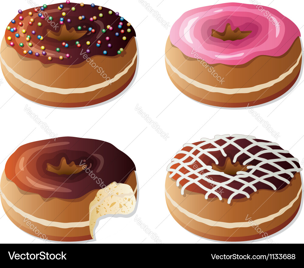 Donuts Royalty Free Vector Image - VectorStock