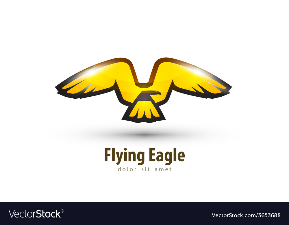 eagle logo design template bird or animal icon vector image