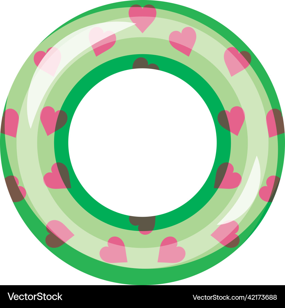 Hearts pool ring float Royalty Free Vector Image