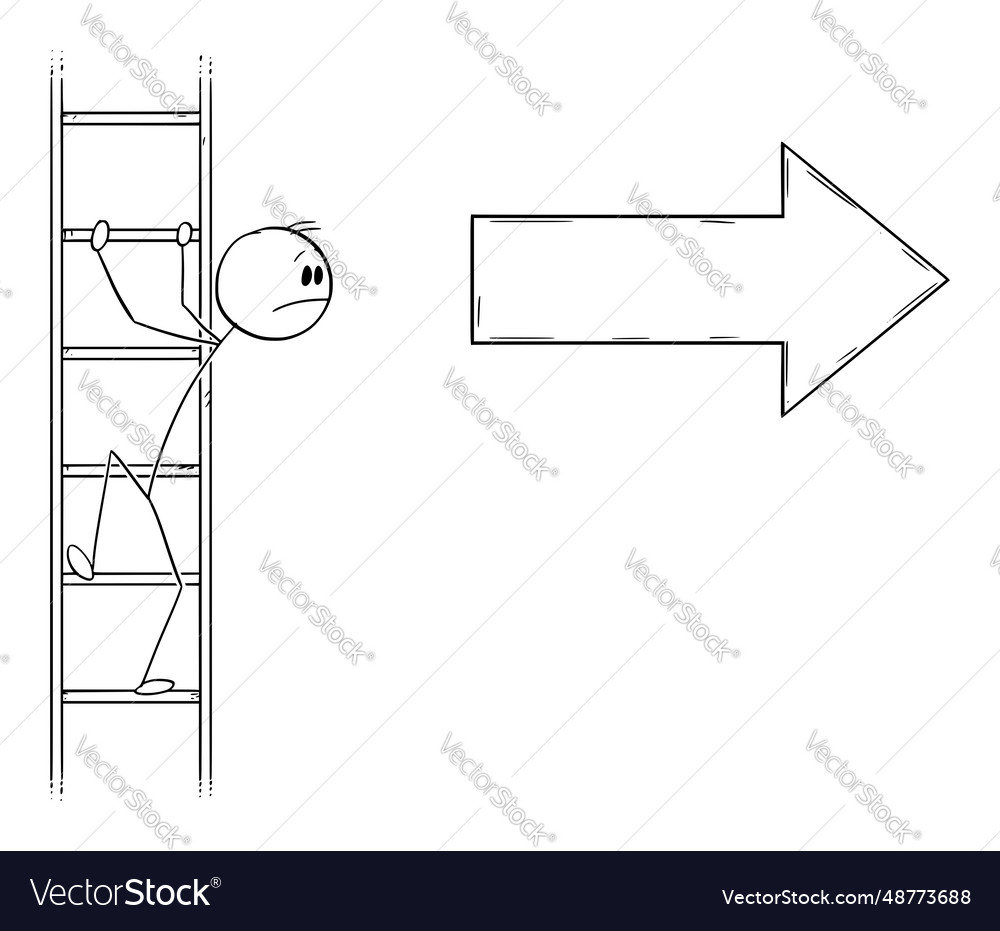 Suche nach Erfolg Cartoon Stick Figur