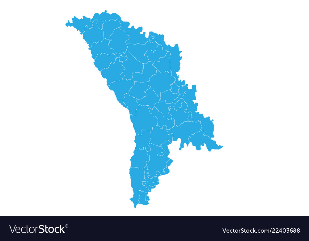 Map of moldova high detailed