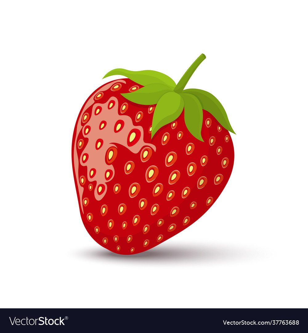 Strawberry sweet fruit flat style icon