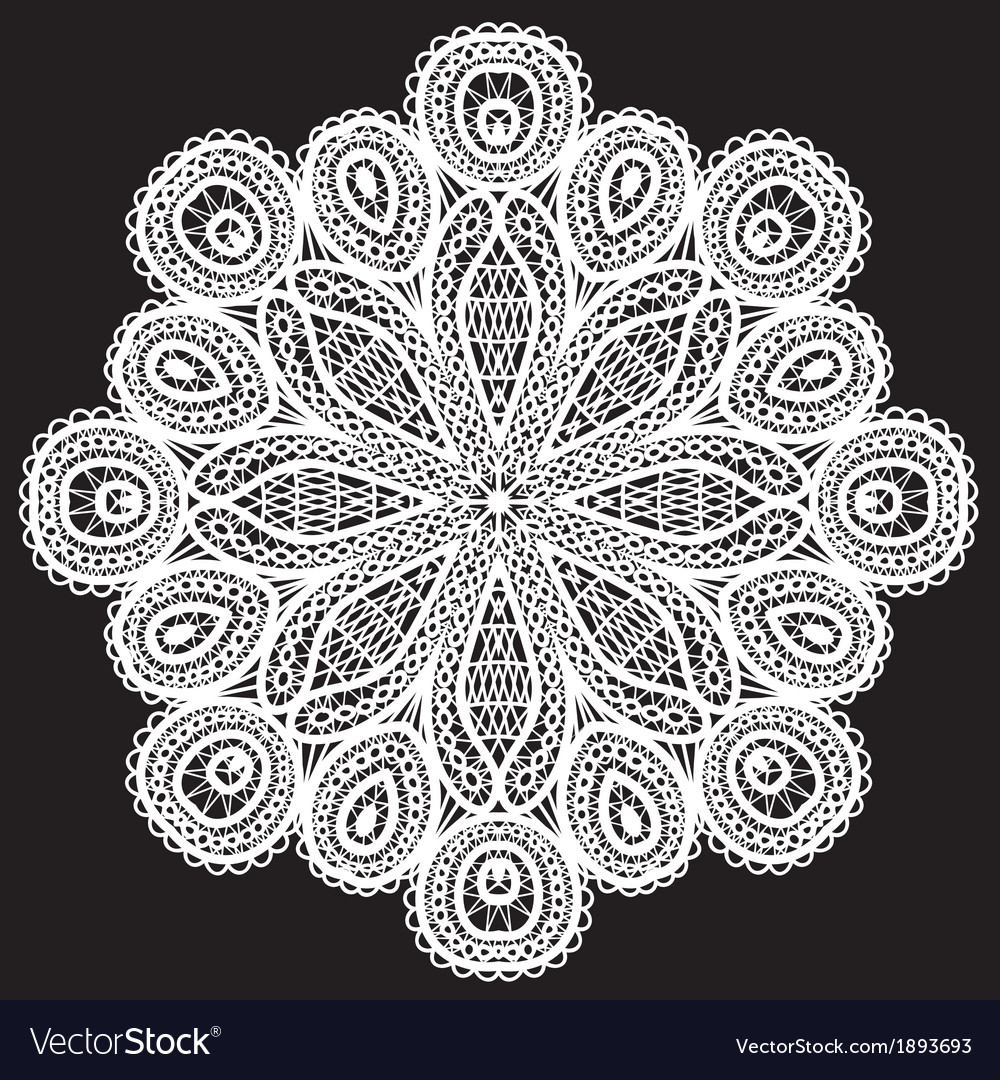 Abstract circle lace pattern Royalty Free Vector Image