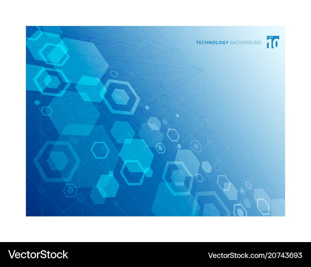 Abstract hexagonal structure molecules the Vector Image