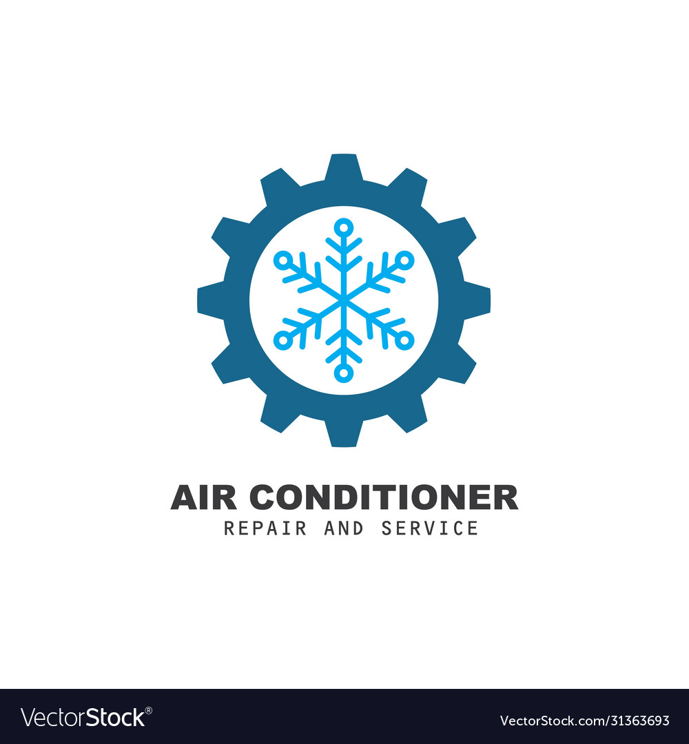 Airconditioner repair and service icon design Vector Image