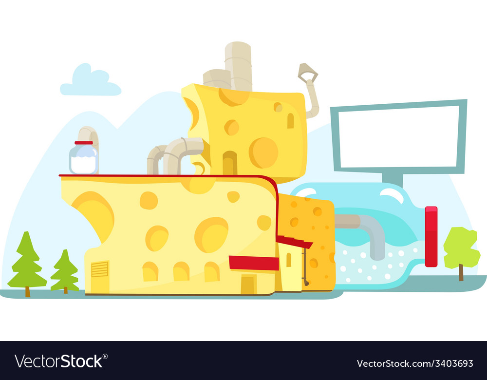 Cheese house Royalty Free Vector Image - VectorStock