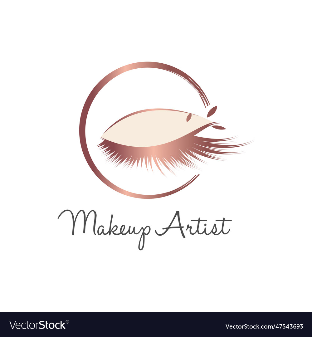 Eyelashes logo design collection with modern Vector Image