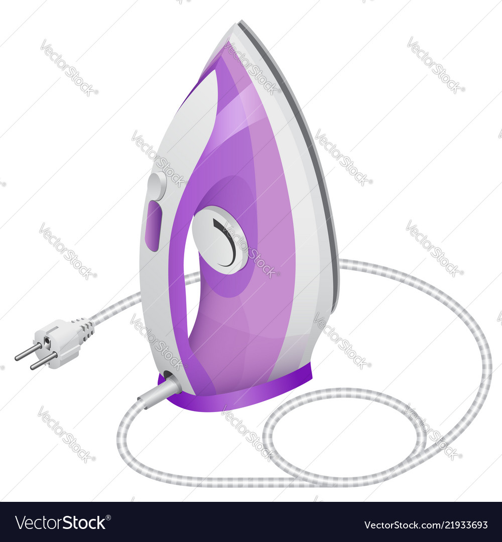 Isometric steam iron isolated on white background Vector Image