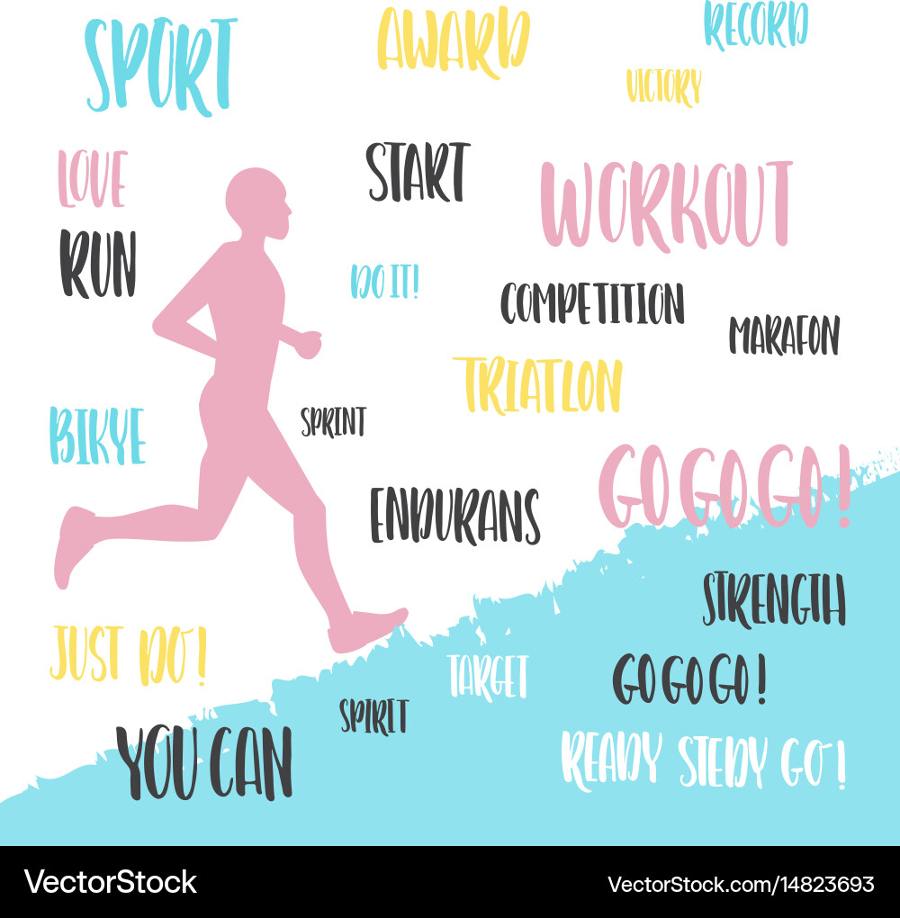 Logo running man Royalty Free Vector Image - VectorStock