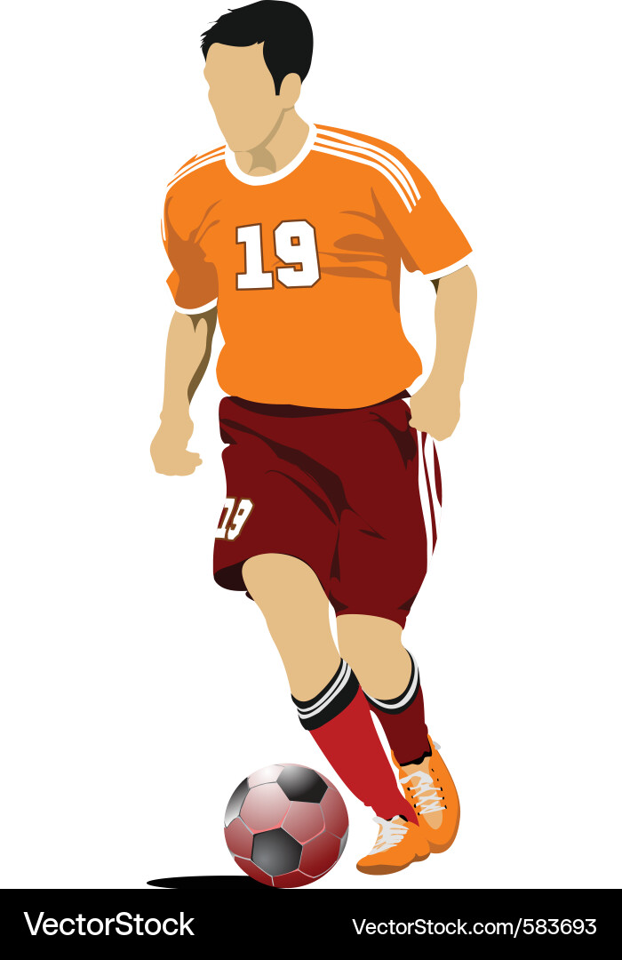 Soccer player Royalty Free Vector Image - VectorStock