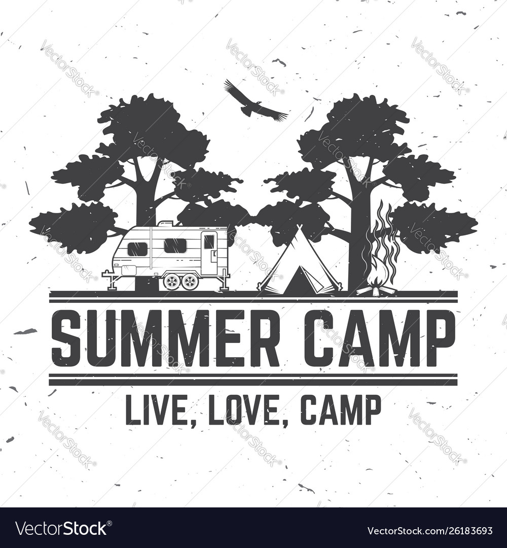 Summer camp concept for Royalty Free Vector Image