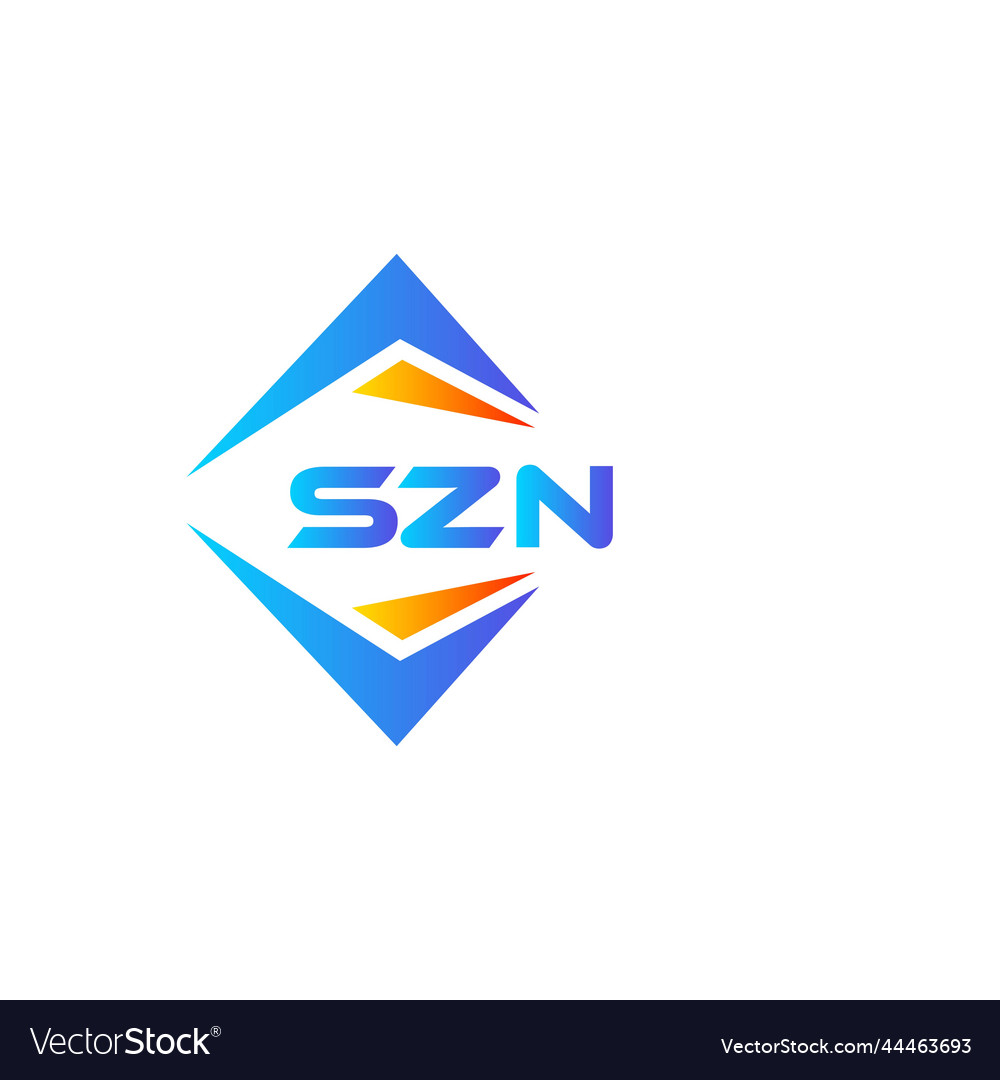 Szn abstract technology logo design on white