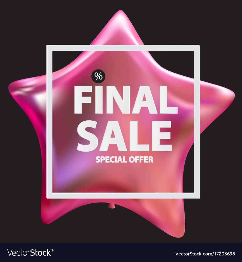 abstract designs final sale banner in black pink vector image