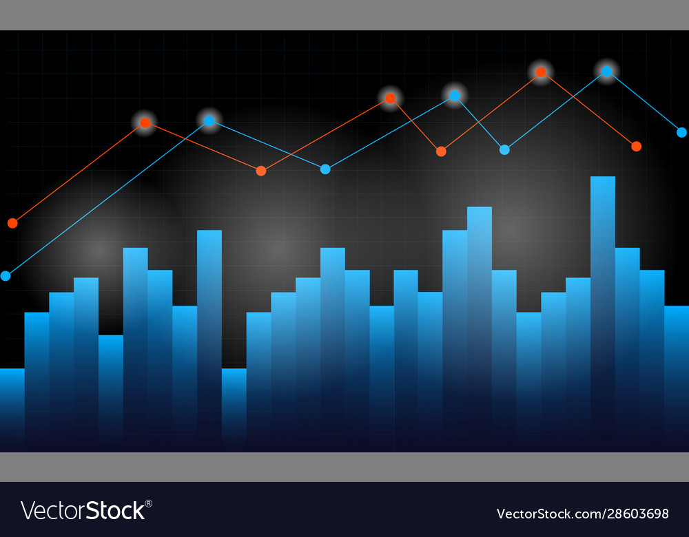 Business infographic chart design background Vector Image