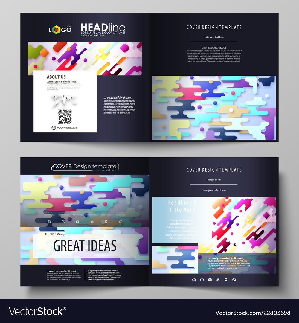 business templates for square design bi fold vector image fold templates