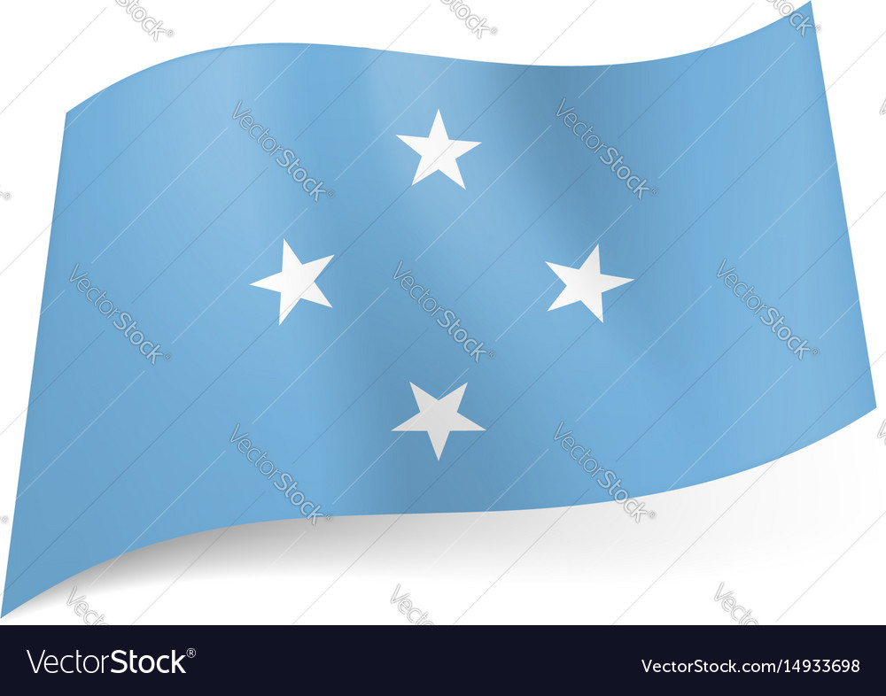 flag with light blue and white star