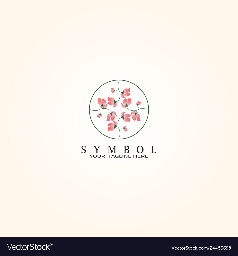 Floral logo template for business corporate